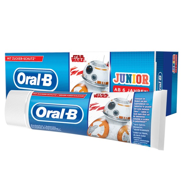 Oral-B Junior Star Wars Kinderzahncreme für Kinder ab 6 Jahren