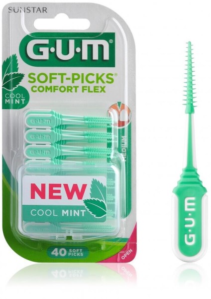 GUM Soft-Picks Comfort Flex Mint medium 40 Stück