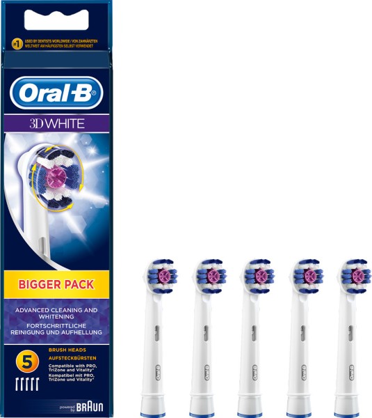 Oral-B Aufsteckbürste 3D White CleanMaximizer 5 Stück