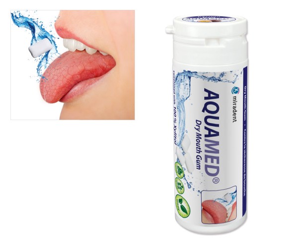 Aquamed Zahnpflegekaugummi zur Unterstützung der Speichelproduktion
