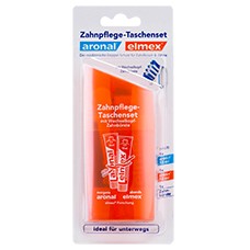 aronal / elmex Doppelschutz Taschenset 2 x 12 ml Zahnpasta + 1 aronal-ökodent Zahnbürste